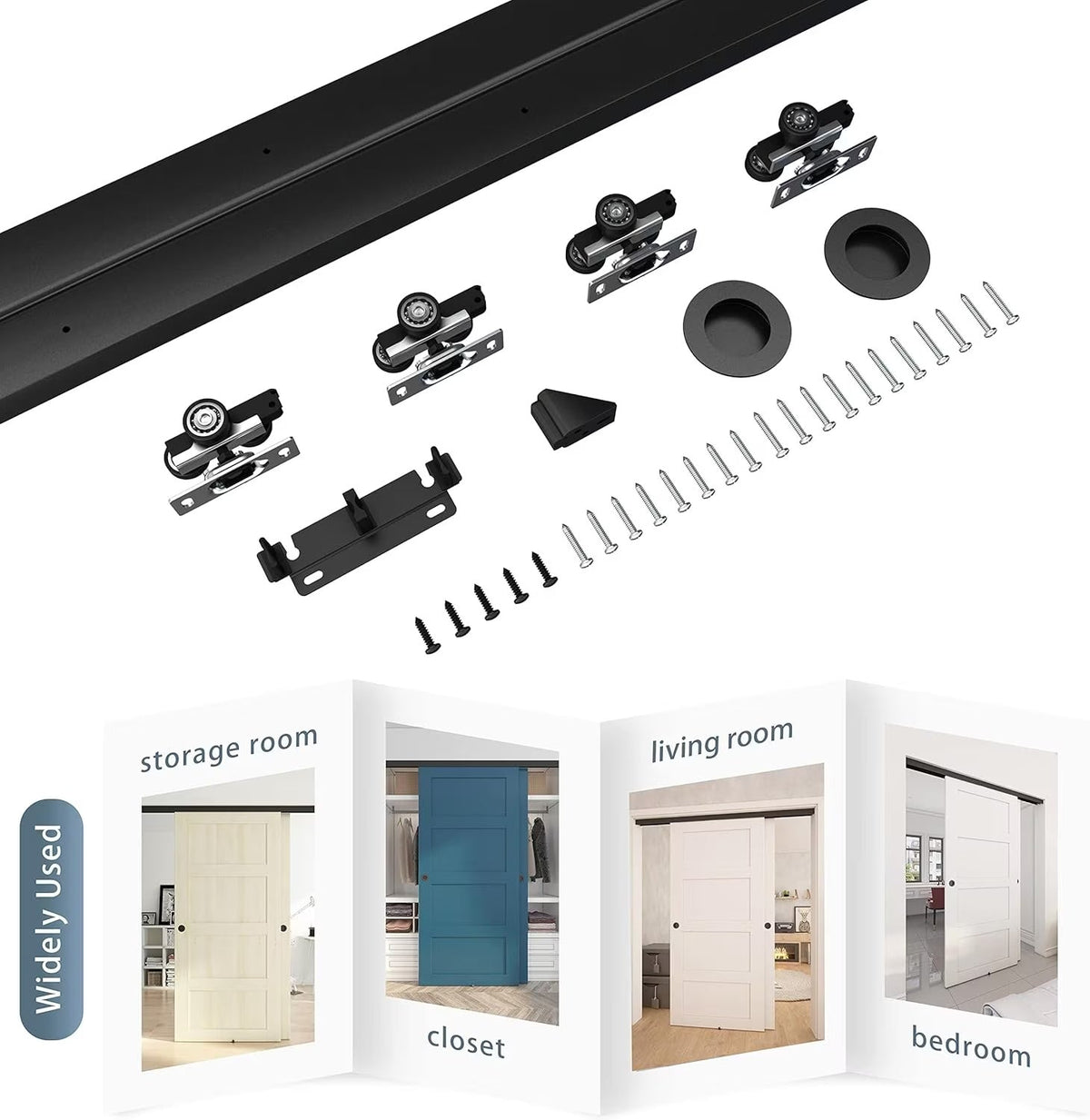 Sturdy Aluminum Bypass Closet Door Tracks