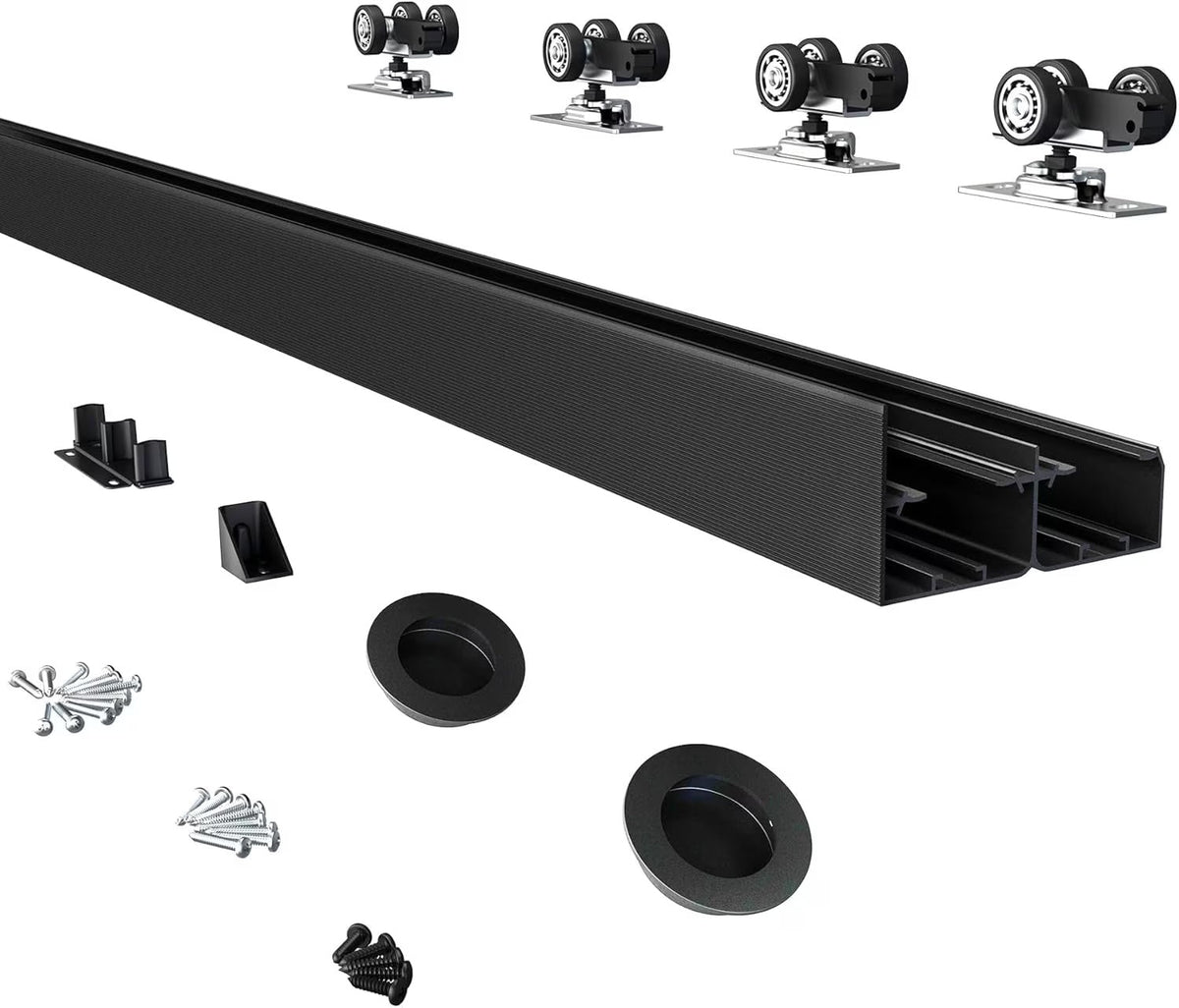 Sturdy Aluminum Bypass Closet Door Tracks